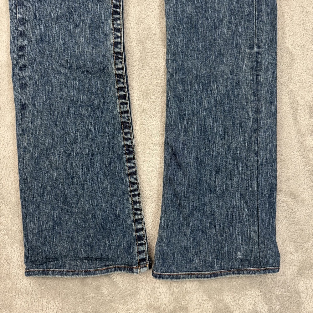 True Religion Jeans Womens 28x30 Blue Low Rise Bootcut Flare Stretch Flex USA - Picture 9 of 16